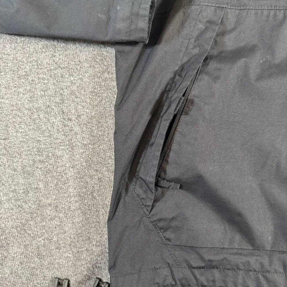 The North Face Millerton Jacket Mens Large Black Hooded Camo Lined Rain Coat